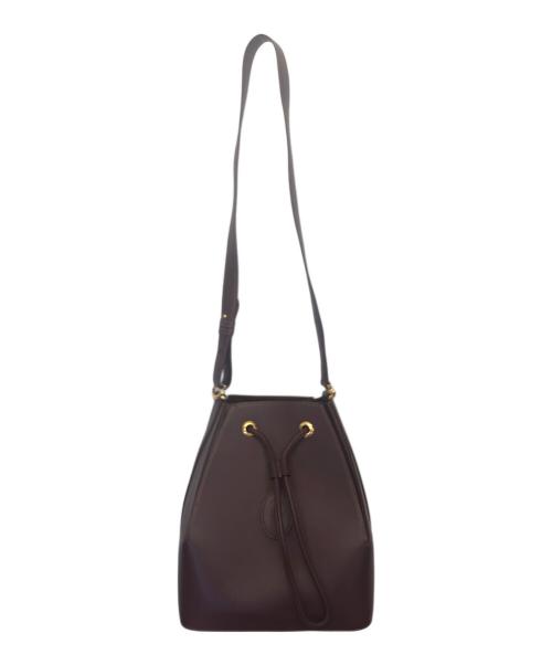 Cartier（カルティエ）Cartier (カルティエ) バスケ型ショルダーバッグ ボルドーの古着・服飾アイテム