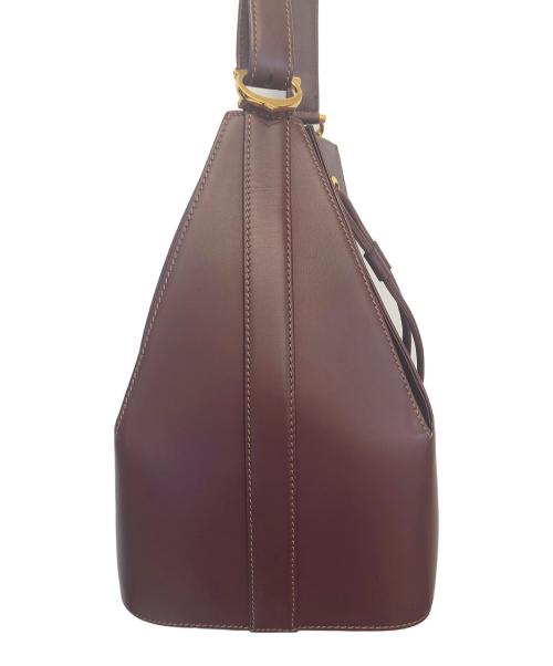 Cartier（カルティエ）Cartier (カルティエ) バスケ型ショルダーバッグ ボルドーの古着・服飾アイテム