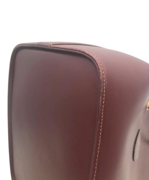 Cartier（カルティエ）Cartier (カルティエ) バスケ型ショルダーバッグ ボルドーの古着・服飾アイテム