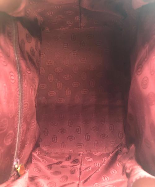 Cartier（カルティエ）Cartier (カルティエ) バスケ型ショルダーバッグ ボルドーの古着・服飾アイテム