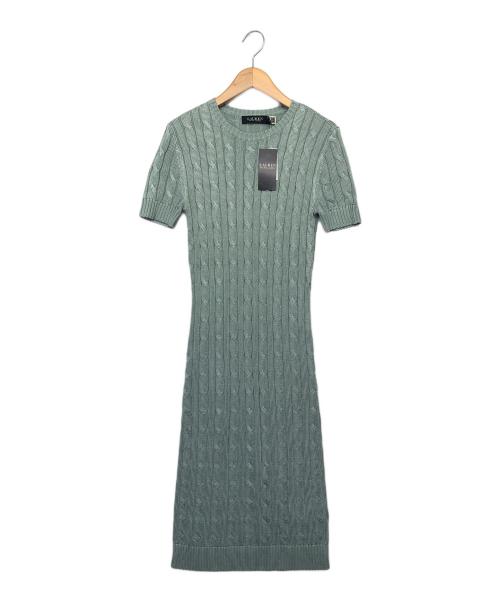 LAUREN RALPH LAUREN（ローレンラルフローレン）LAUREN RALPH LAUREN (ローレンラルフローレン) ニットワンピース グリーン サイズ:S 未使用品の古着・服飾アイテム