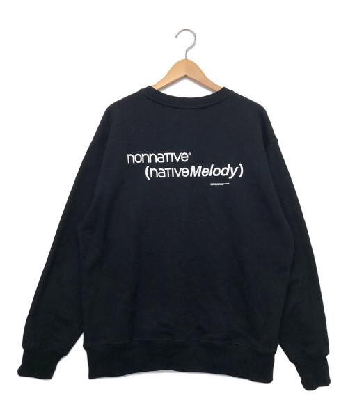 nonnative（ノンネイティブ）nonnative (ノンネイティブ) FRAGMENTS (フラグメント) ネイティブメロディー スウェットシャツ ブラック サイズ:L　の古着・服飾アイテム