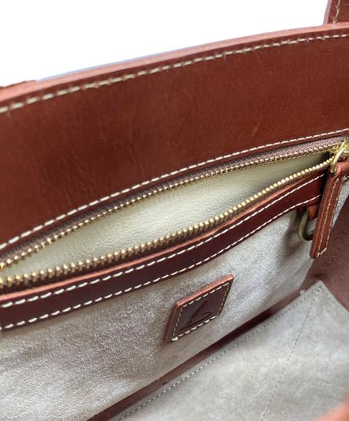 土屋鞄（ツチヤカバン）土屋鞄 (ツチヤカバン) レザートートバッグ ブラウンの古着・服飾アイテム