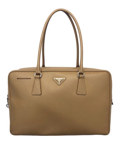 PRADA（プラダ）PRADA (プラダ) サフィアーノ　ミニボストンバッグ ブラウンの古着・服飾アイテム