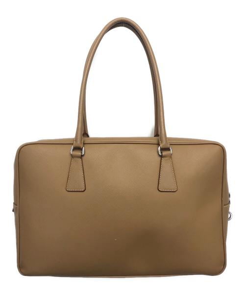 PRADA（プラダ）PRADA (プラダ) サフィアーノ　ミニボストンバッグ ブラウンの古着・服飾アイテム