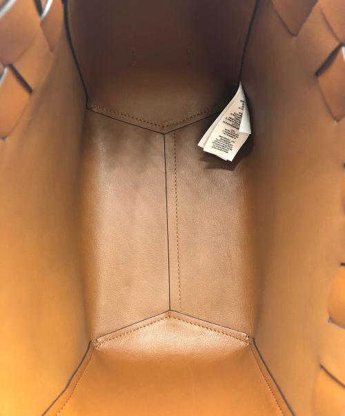 LAUREN RALPH LAUREN（ローレンラルフローレン）LAUREN RALPH LAUREN (ローレンラルフローレン) 編みトートバッグ ブラウンの古着・服飾アイテム