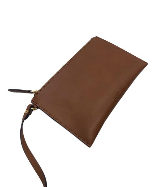 LAUREN RALPH LAUREN（ローレンラルフローレン）LAUREN RALPH LAUREN (ローレンラルフローレン) 編みトートバッグ ブラウンの古着・服飾アイテム