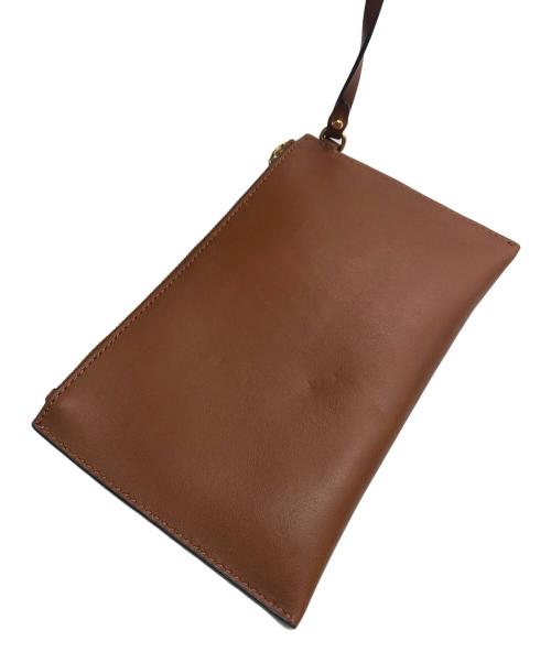 LAUREN RALPH LAUREN（ローレンラルフローレン）LAUREN RALPH LAUREN (ローレンラルフローレン) 編みトートバッグ ブラウンの古着・服飾アイテム