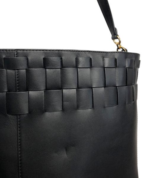 LAUREN RALPH LAUREN（ローレンラルフローレン）LAUREN RALPH LAUREN (ローレンラルフローレン) 編みトートバッグ ブラックの古着・服飾アイテム