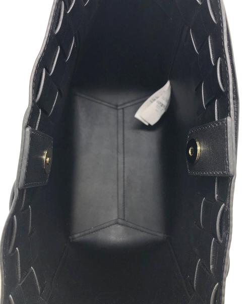 LAUREN RALPH LAUREN（ローレンラルフローレン）LAUREN RALPH LAUREN (ローレンラルフローレン) 編みトートバッグ ブラックの古着・服飾アイテム