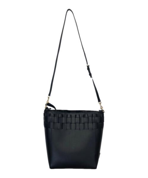 LAUREN RALPH LAUREN（ローレンラルフローレン）LAUREN RALPH LAUREN (ローレンラルフローレン) 編みトートバッグ ブラックの古着・服飾アイテム