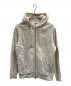 stussyステューシー）の古着「ダブルジップパーカー」｜アイボリー