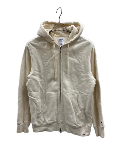 stussy（ステューシー）stussy (ステューシー) ダブルジップパーカー アイボリー サイズ:Mの古着・服飾アイテム