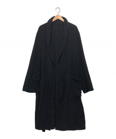 中古・古着通販】COMOLI (コモリ) SILK PILE ROBE COAT ブラック