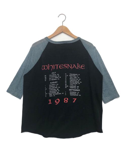 Whitesnake（ホワイトスネイク）Whitesnake (ホワイトスネイク) ホワイトスネーク 1987　バンドTシャツ ブラック×グレー サイズ:不明の古着・服飾アイテム