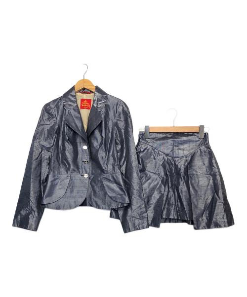 Vivienne Westwood（ヴィヴィアンウエストウッド）Vivienne Westwood (ヴィヴィアンウエストウッド) ヴィンテージセットアップジャケット パープル サイズ:42の古着・服飾アイテム