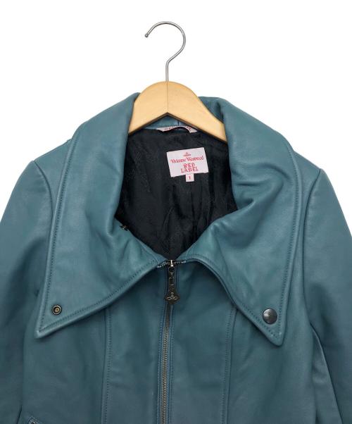 Vivienne Westwood RED LABEL（ヴィヴィアンウエストウッドレッドレーベル）Vivienne Westwood RED LABEL (ヴィヴィアンウエストウッドレッドレーベル) ラムレザージャケット ブルー サイズ:1の古着・服飾アイテム