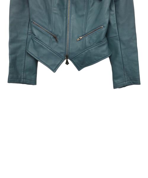 Vivienne Westwood RED LABEL（ヴィヴィアンウエストウッドレッドレーベル）Vivienne Westwood RED LABEL (ヴィヴィアンウエストウッドレッドレーベル) ラムレザージャケット ブルー サイズ:1の古着・服飾アイテム