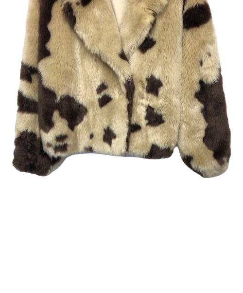 Sea Room lynn（シールームリン）Sea Room lynn (シールームリン) エコファーショートコート ベージュ×ブラウン サイズ:FREEの古着・服飾アイテム