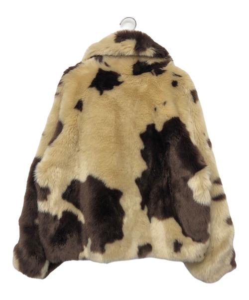 Sea Room lynn（シールームリン）Sea Room lynn (シールームリン) エコファーショートコート ベージュ×ブラウン サイズ:FREEの古着・服飾アイテム