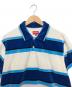 SUPREME (シュプリーム) stripe velour polo  ポロシャツ 21ss ブルー×ホワイト サイズ:M：9000円