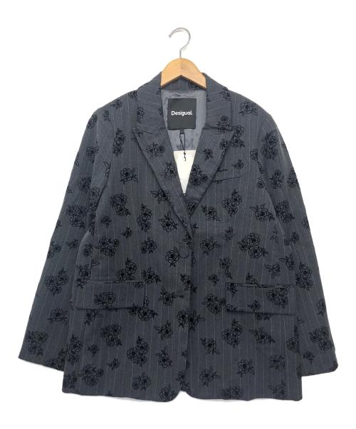 Desigual（デシグアル）Desigual (デシグアル) テーラードジャケット グレー サイズ:L　 未使用品の古着・服飾アイテム
