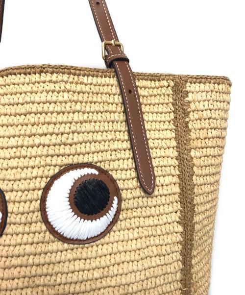 ANYA HINDMARCH（アニヤ・ハインドマーチ）ANYA HINDMARCH (アニヤハインドマーチ) カゴバッグ ベージュの古着・服飾アイテム