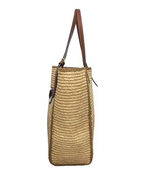 ANYA HINDMARCH（アニヤ・ハインドマーチ）ANYA HINDMARCH (アニヤハインドマーチ) カゴバッグ ベージュの古着・服飾アイテム