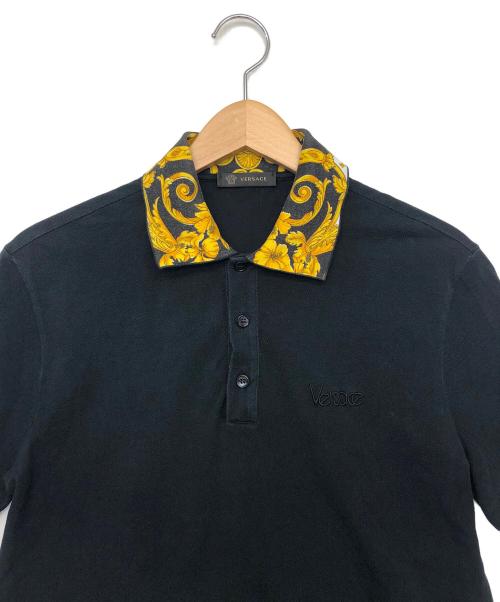VERSACE（ヴェルサーチェ）VERSACE (ヴェルサーチェ) ポロシャツ ブラック サイズ:XSの古着・服飾アイテム