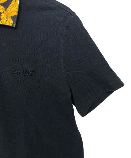 VERSACE（ヴェルサーチェ）VERSACE (ヴェルサーチェ) ポロシャツ ブラック サイズ:XSの古着・服飾アイテム