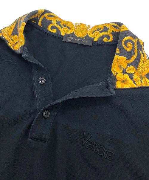 VERSACE（ヴェルサーチェ）VERSACE (ヴェルサーチェ) ポロシャツ ブラック サイズ:XSの古着・服飾アイテム