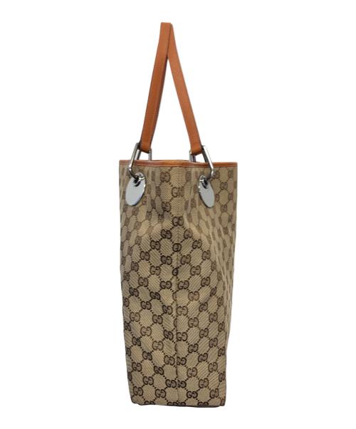 GUCCI（グッチ）GUCCI (グッチ) トートバッグ オレンジ×ブラウンの古着・服飾アイテム