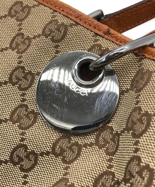 GUCCI（グッチ）GUCCI (グッチ) トートバッグ オレンジ×ブラウンの古着・服飾アイテム