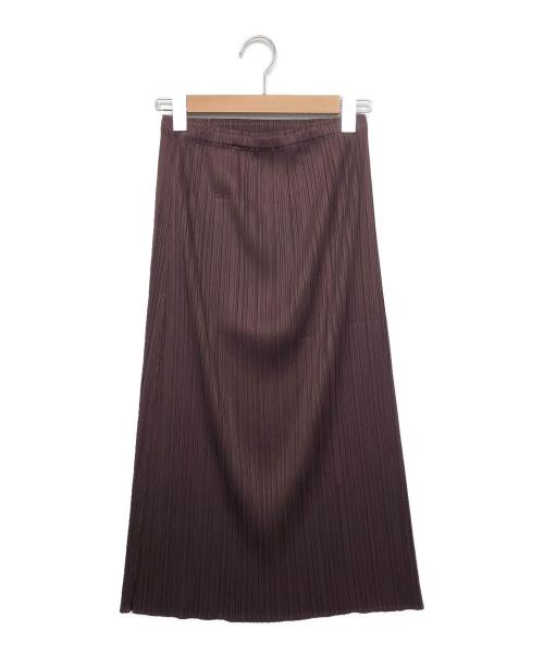 PLEATS PLEASE（プリーツプリーズ）PLEATS PLEASE (プリーツプリーズ) プリーツスカート ブラウン サイズ:2の古着・服飾アイテム