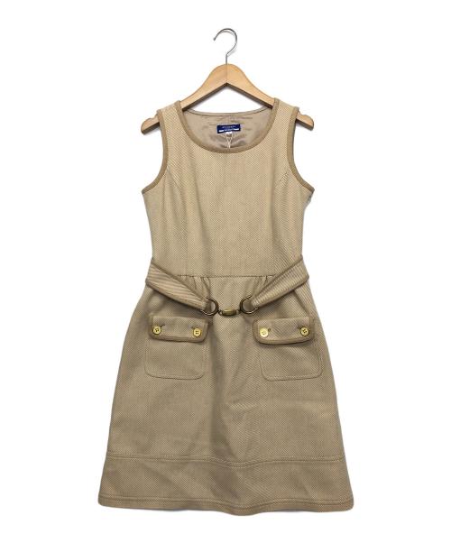 BURBERRY BLUE LABEL（バーバリーロンドンブルーレーベル）BURBERRY BLUE LABEL (バーバリーロンドンブルーレーベル) ノースリーブ・キャミソールワンピース ベージュ サイズ:38の古着・服飾アイテム