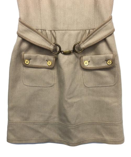 BURBERRY BLUE LABEL（バーバリーロンドンブルーレーベル）BURBERRY BLUE LABEL (バーバリーロンドンブルーレーベル) ノースリーブ・キャミソールワンピース ベージュ サイズ:38の古着・服飾アイテム