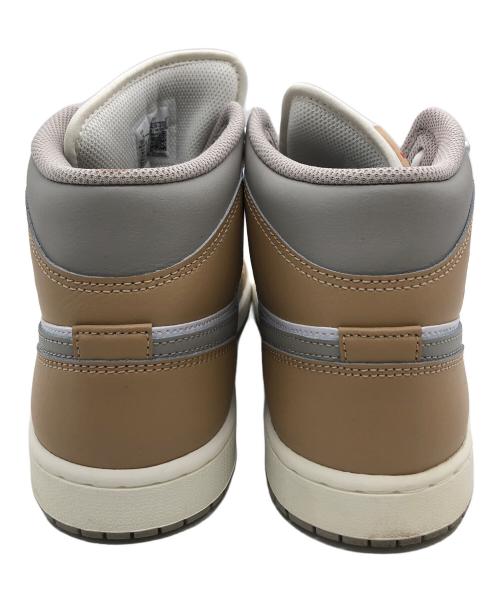 NIKE（ナイキ）NIKE (ナイキ) Jordan 1 Mid Rattan White College Grey ハイカットスニーカー ベージュ サイズ:27cmの古着・服飾アイテム