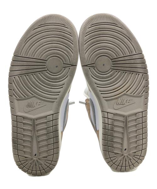 NIKE（ナイキ）NIKE (ナイキ) Jordan 1 Mid Rattan White College Grey ハイカットスニーカー ベージュ サイズ:27cmの古着・服飾アイテム