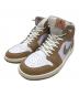NIKE（ナイキ）の古着「Jordan 1 Mid Rattan White College Grey ハイカットスニーカー」｜ベージュ