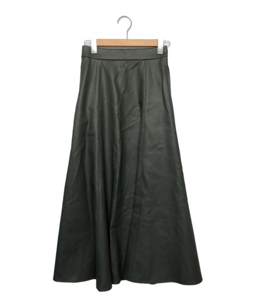 crewre（クルー）crewre (クルー) フェイクレザースカート グリーン サイズ:1の古着・服飾アイテム
