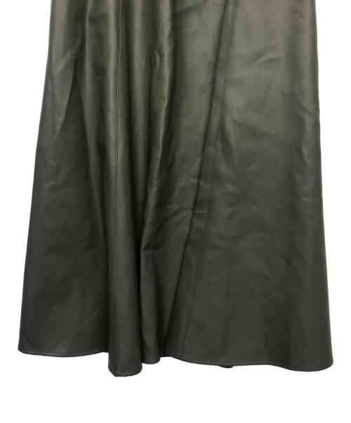 crewre（クルー）crewre (クルー) フェイクレザースカート グリーン サイズ:1の古着・服飾アイテム
