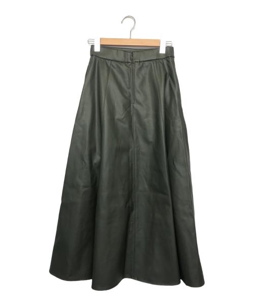 crewre（クルー）crewre (クルー) フェイクレザースカート グリーン サイズ:1の古着・服飾アイテム