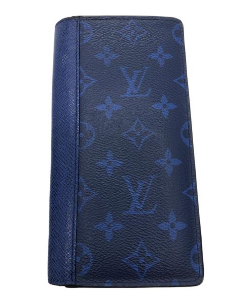 LOUIS VUITTON（ルイ ヴィトン）LOUIS VUITTON (ルイ ヴィトン) タイガ ポルトフォイユ ブラザ 長財布 ネイビーの古着・服飾アイテム