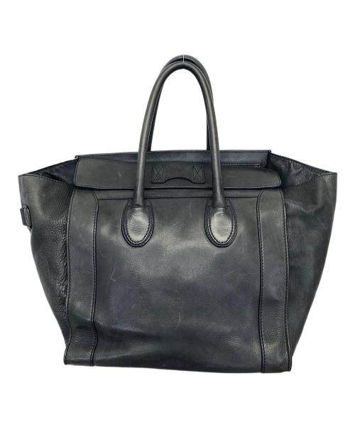 CELINE（セリーヌ）CELINE (セリーヌ) ラゲージ ミディアム　トートバッグ ネイビーの古着・服飾アイテム