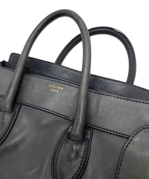 CELINE（セリーヌ）CELINE (セリーヌ) ラゲージ ミディアム　トートバッグ ネイビーの古着・服飾アイテム