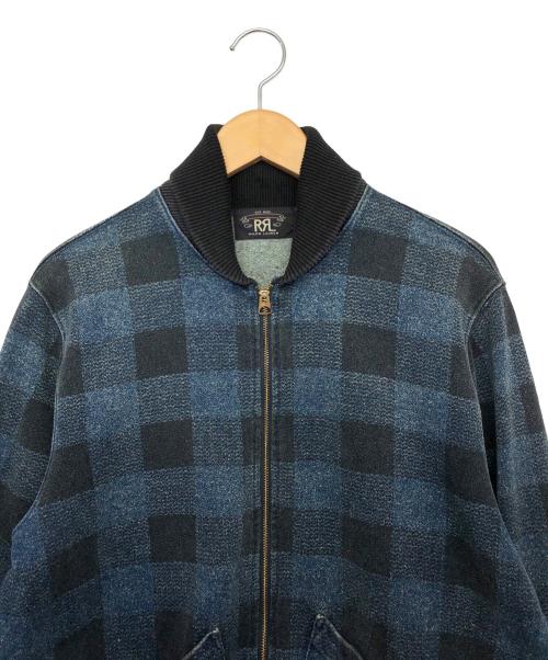 RRL（ダブルアールエル）RRL (ダブルアールエル) ジップジャケット ブラック×インディゴ サイズ:不明の古着・服飾アイテム