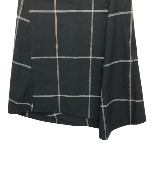 Mila Owen（ミラオーウェン）Mila Owen (ミラオーウェン) ウエストリボンラップデザインスカート ブラックの古着・服飾アイテム