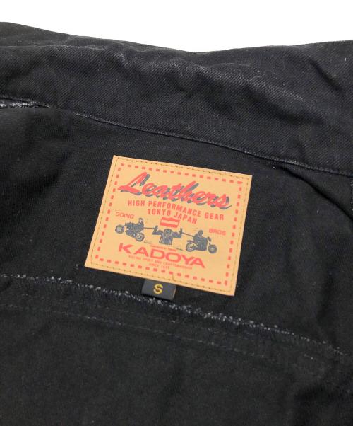 KADOYA LEATHERS（KADOYA LEATHERS）KADOYA LEATHERS (KADOYA LEATHERS) デニムベスト ブラック サイズ:Sの古着・服飾アイテム