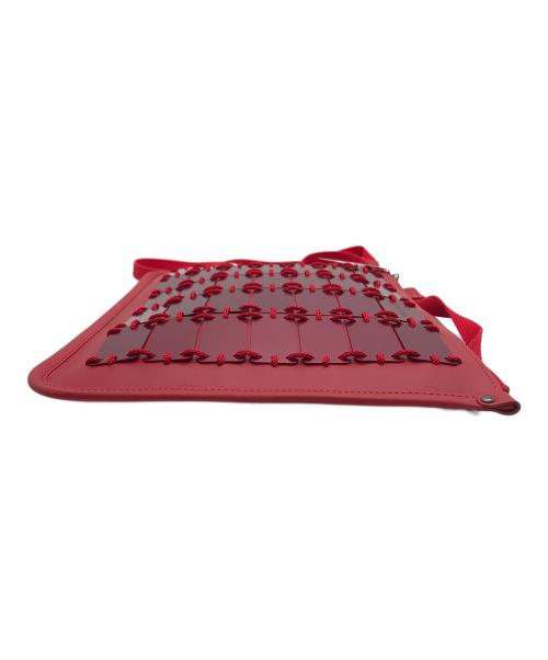 miyake（ミヤケ デザイン スタジオ）MIYAKE (ミヤケ デザイン スタジオ) KENSHIN　甲冑ショルダーバッグ レッド 未使用品の古着・服飾アイテム