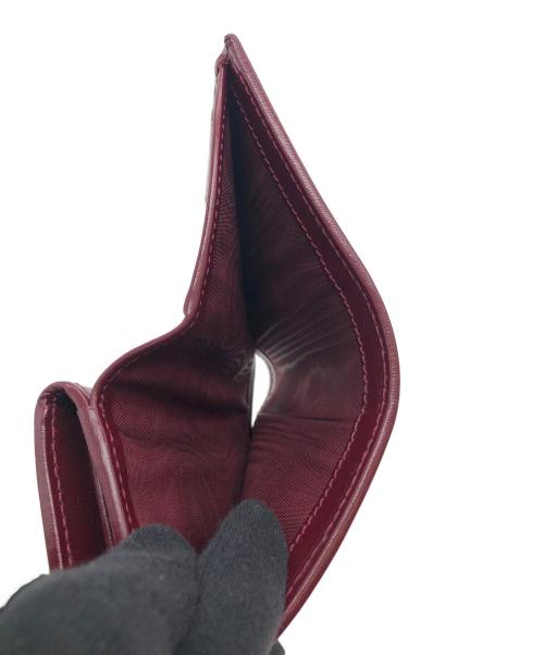 GUCCI（グッチ）GUCCI (グッチ) GGシャドウ　コンパクトウォレット ワインレッドの古着・服飾アイテム